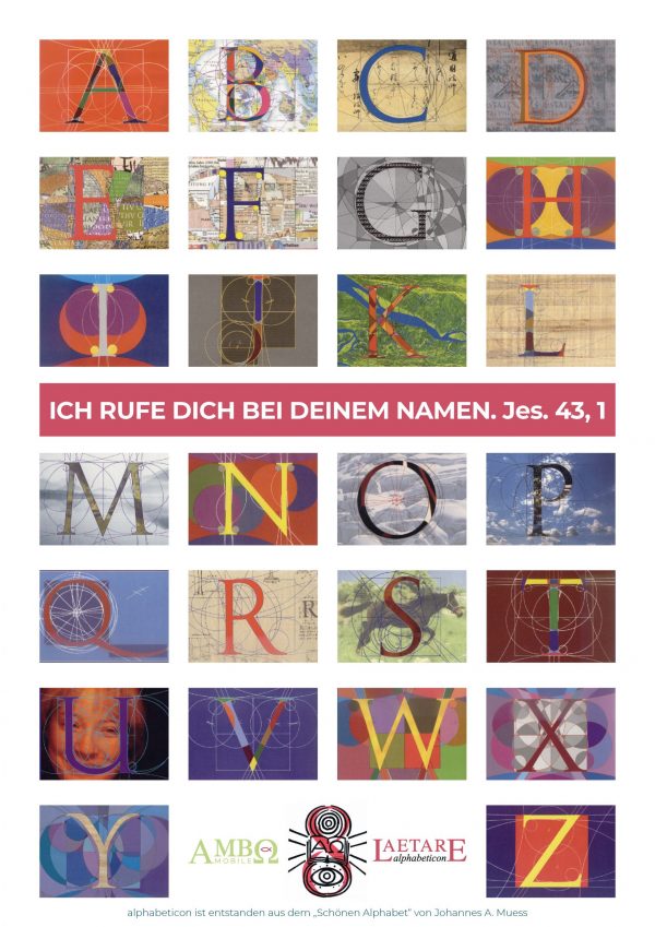 alphabeticon Plakat – 26 kaligraphische Initiale von Johannes A. Muess – Bild 2
