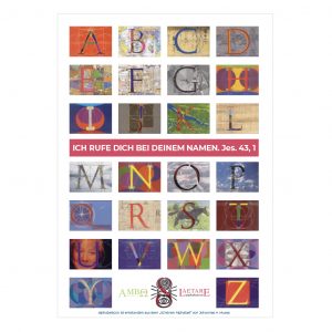 alphabeticon Plakat – 26 kaligraphische Initiale von Johannes A. Muess